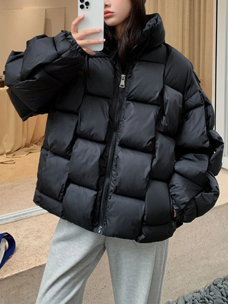 Women's Winter Jacket – Loose Thick Cotton Coat | Office Lady High Street Style