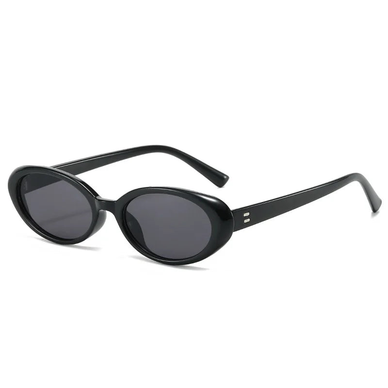 Óculos de Sol Oval Pequeno Retrô Vintage com Lentes Gradiente UV400 Unissex