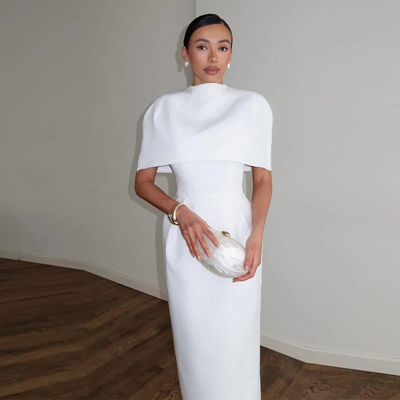 Women's Elegant Shawl 2-Piece Set | Square Collar Sleeveless Dress & Shawl Top | Summer 2026