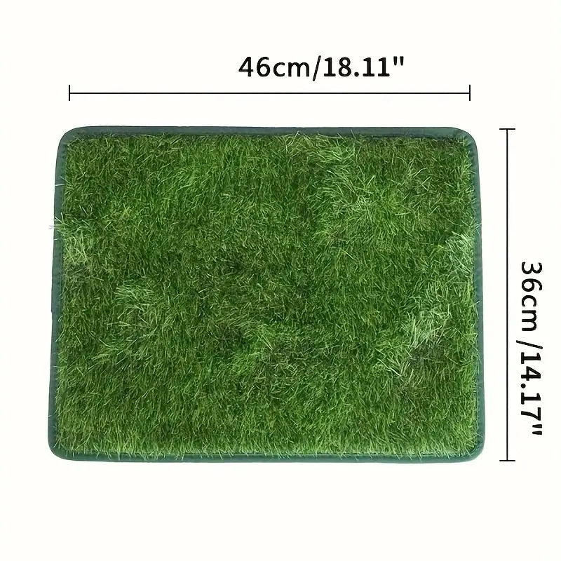 Tapete Sanitário de Grama Artificial Reutilizável para Cães Treino e Higiene em Varanda e Jardim