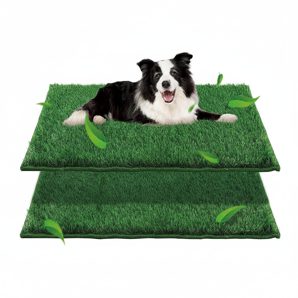 Tapete Sanitário de Grama Artificial Reutilizável para Cães Treino e Higiene em Varanda e Jardim
