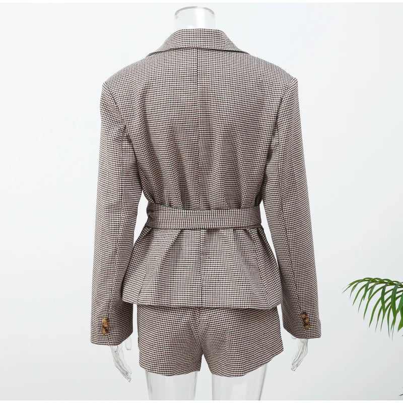 Women's Blazer & Shorts Set – Hooded Long Sleeve Jacket Suit | High Street Vacation Fashion 2026