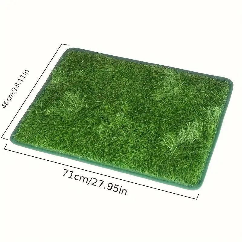 Tapete Sanitário de Grama Artificial Reutilizável para Cães Treino e Higiene em Varanda e Jardim