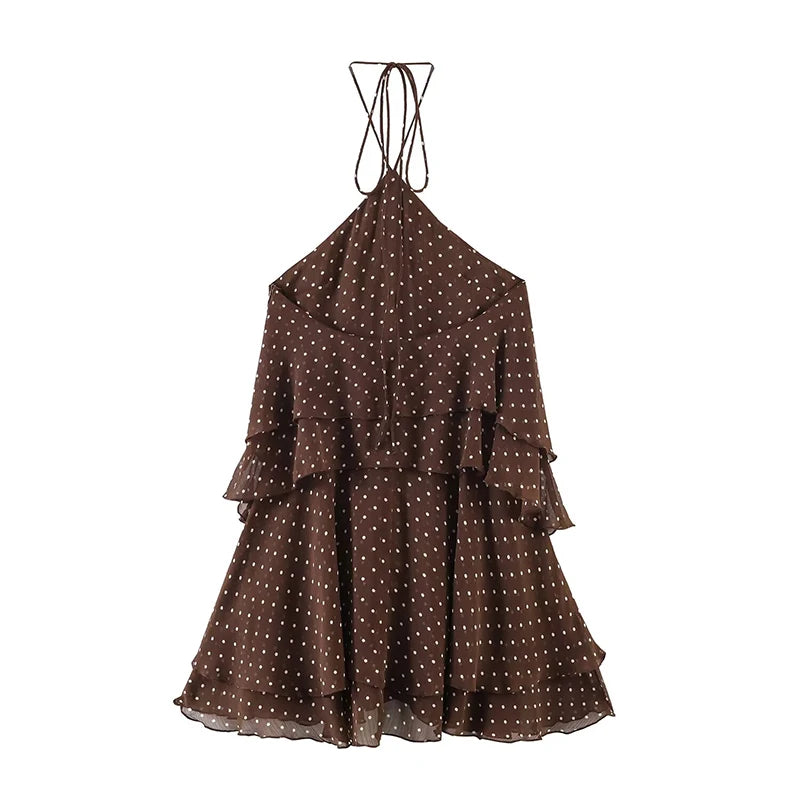Women's Polka Dot Strapless Mini Dress | A-Line Sleeveless Party Dress | Summer 2026