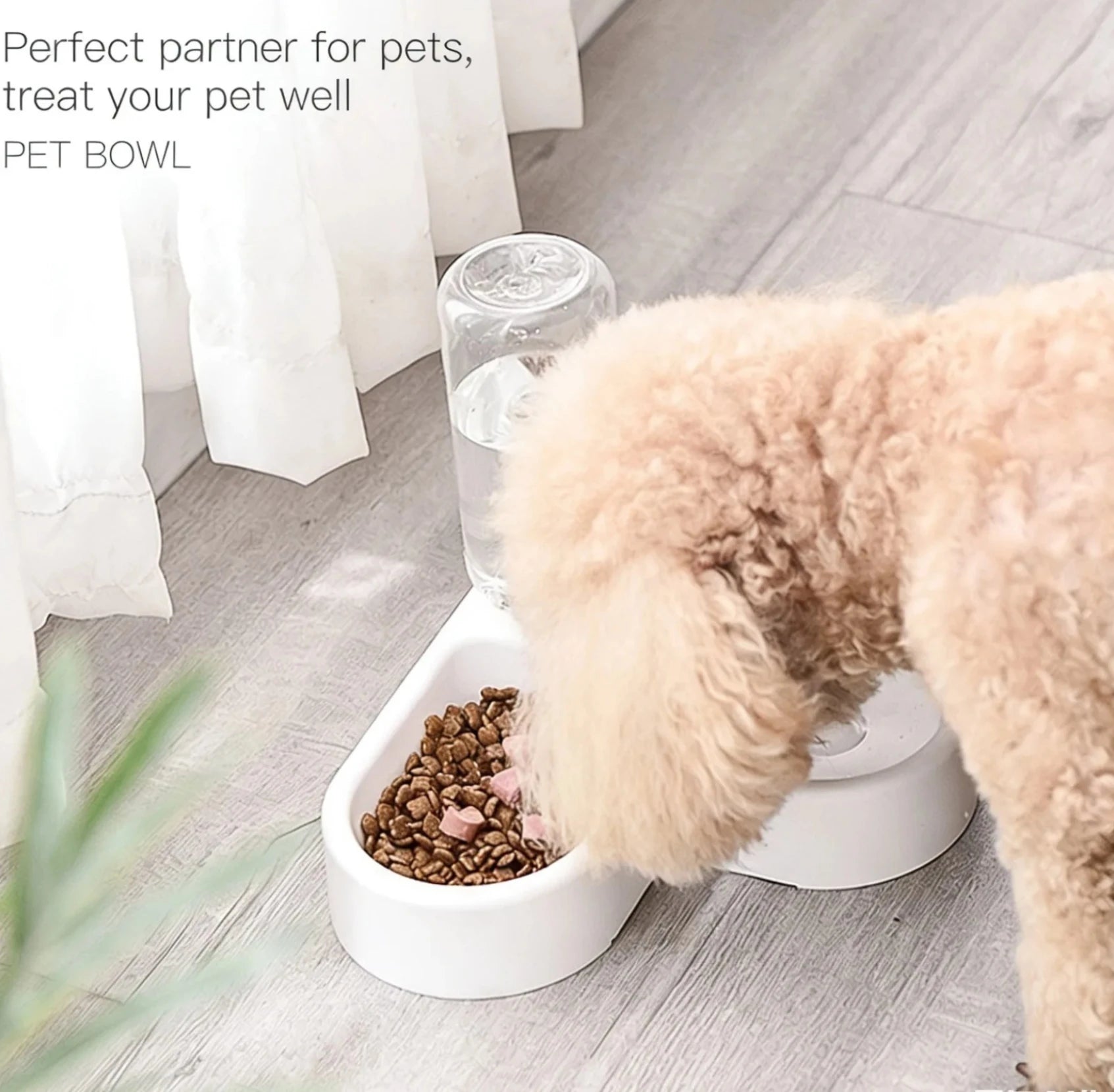 Comedouro Duplo de Plástico para Cães e Gatos Tigela de Ração e Água para Pets de Pequeno Porte