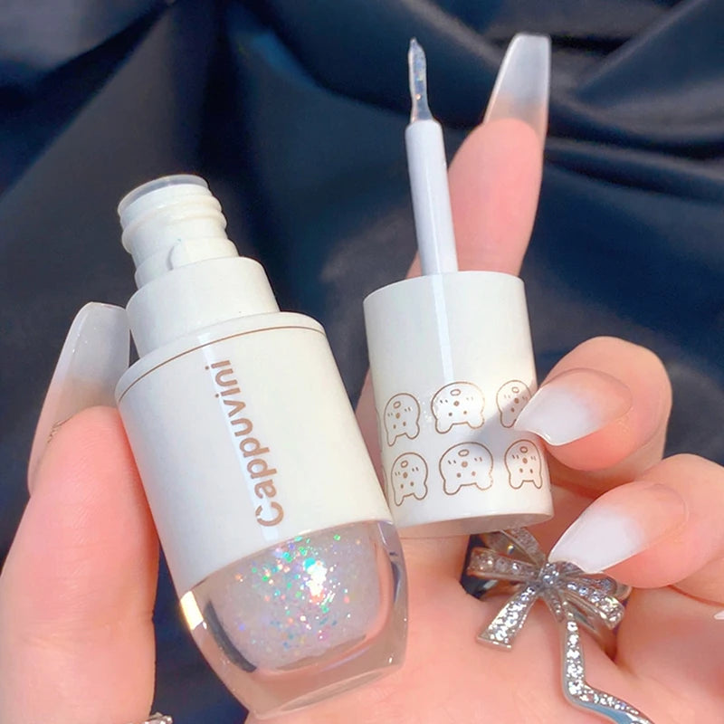 Sombra Líquida Perlada com Glitter e Brilho Intenso Waterproof Longa Duração 6 Cores