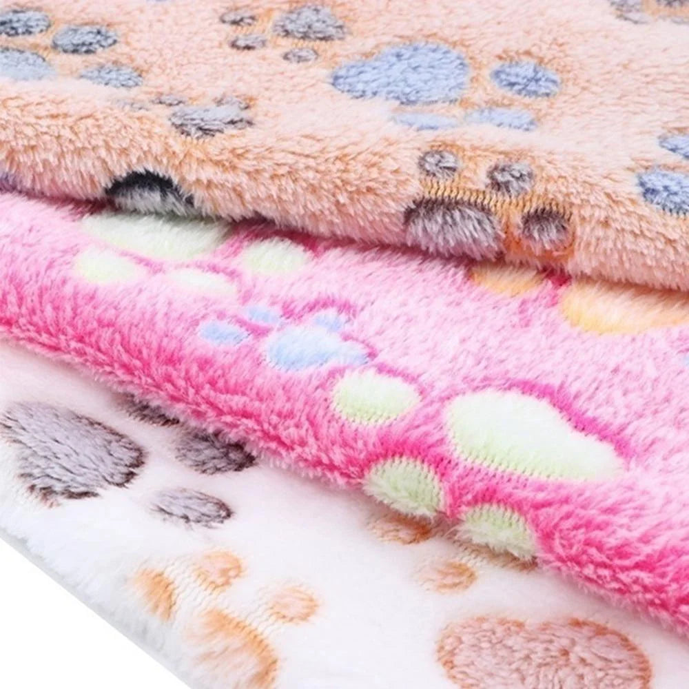 Manta Felpuda Macia para Cães e Gatos com Estampa Fofa Quentinha e Confortável S M L