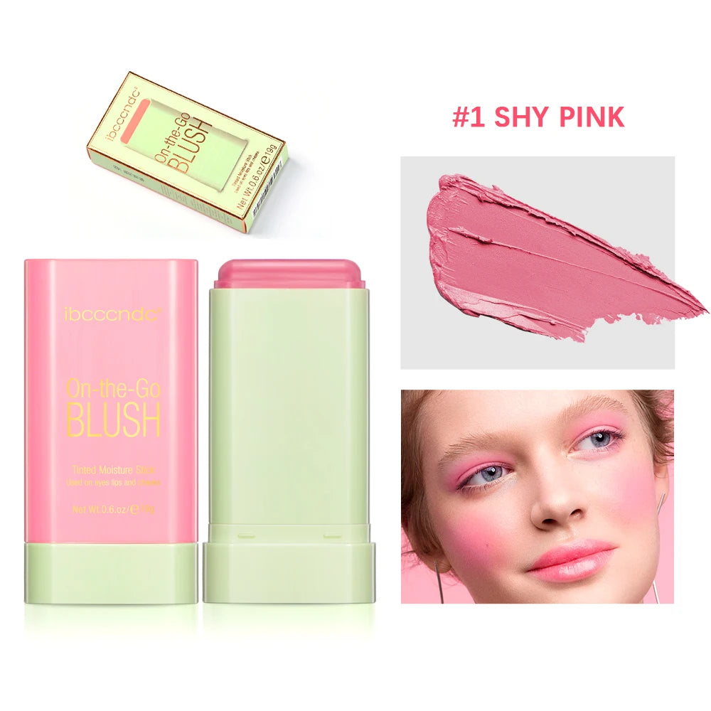 Blush Stick Cremoso Waterproof com Alta Pigmentação e Longa Duração 7 Tons Ilumina e Colore