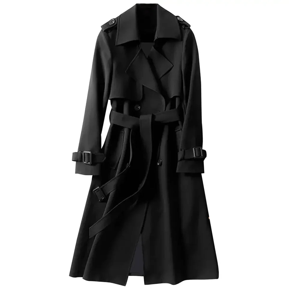 Women's Classic Trench Coat | Belted Long Jacket | Spring & Autumn Outerwear