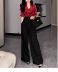 Women's Ultra High-Waist Wide Leg Pants – Straight Loose Suit Trousers for Office & Casual