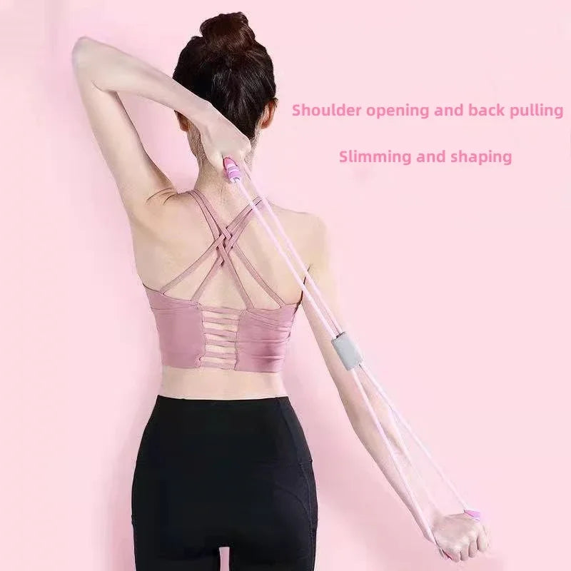 Faixa Elástica de Resistência com Espuma para Yoga Pilates e Treino Funcional Feminino