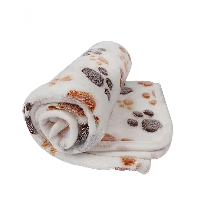 Manta Felpuda Macia para Cães e Gatos com Estampa Fofa Quentinha e Confortável S M L
