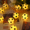Football Party Themed Decor Football Shaped String Lights Festival Atmosphere Lights Battery Powered