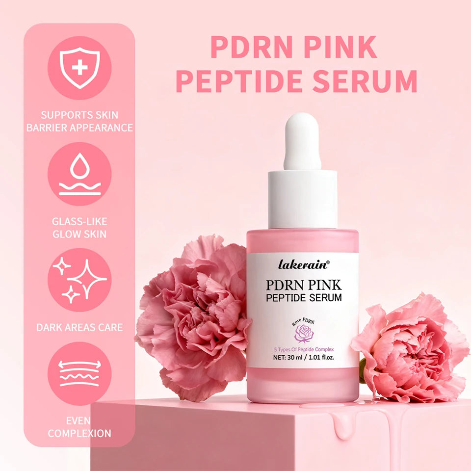 Sérum Facial PDRN com DNA de Salmão e Peptídeos Rosa Hidratante e Reparador de Barreira Cutânea