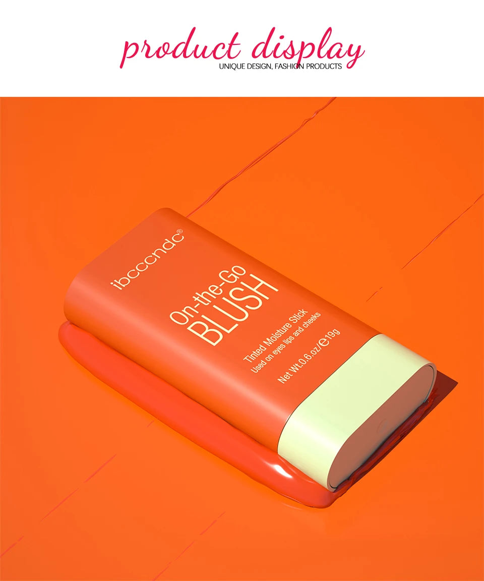 Blush Stick Cremoso Waterproof com Alta Pigmentação e Longa Duração 7 Tons Ilumina e Colore