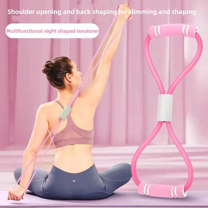 Faixa Elástica de Resistência com Espuma para Yoga Pilates e Treino Funcional Feminino