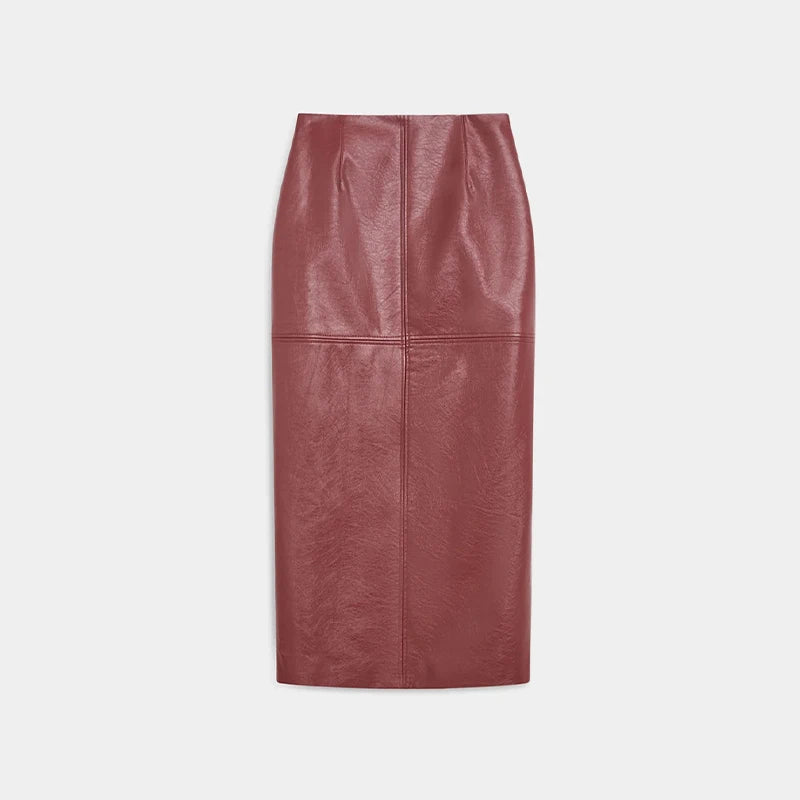 Women's Leather 2-Piece Set | Jacket & Skirt, Pants or Dress | Street Style Party Suit | Autumn