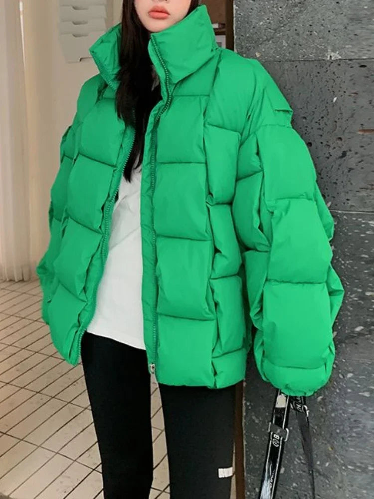Women's Winter Jacket – Loose Thick Cotton Coat | Office Lady High Street Style