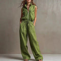 Women's 2-Piece Tank Top & Wide Leg Pants Set – Casual Summer Suit