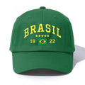 1pc BRASIL Print Baseball Cap for Adults,Minimalist Retro Style Casual Soft Adjustable Dad Hat,Perfect As Gift