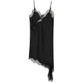 Women's Lace Asymmetric Slip Dress | Backless V-Neck Mini | Sexy Club Party Dress
