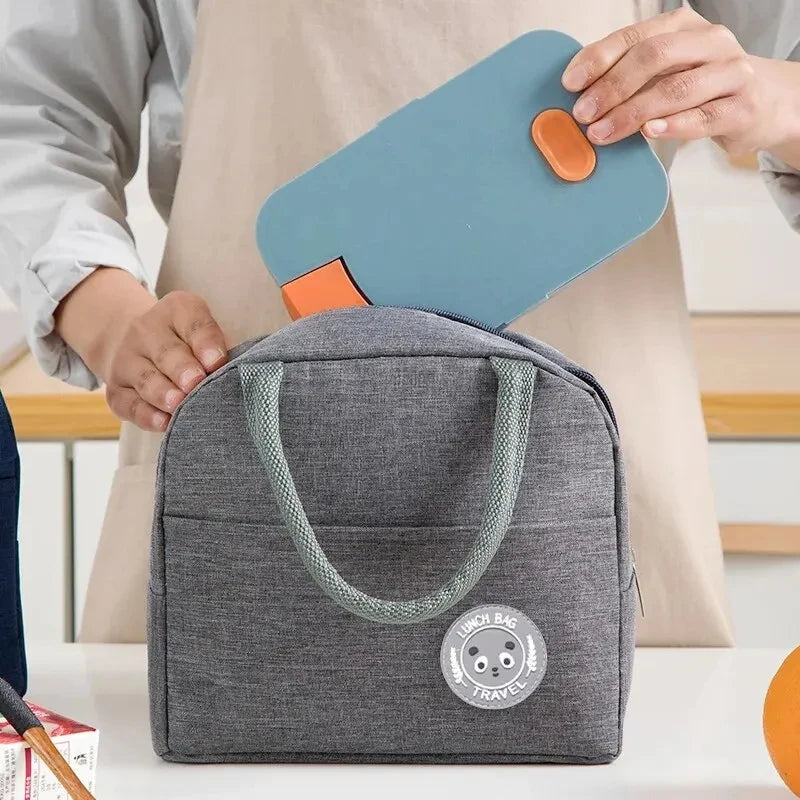 Bolsa Térmica para Marmita com Papel Alumínio Lancheira Isolante para Escola e Trabalho