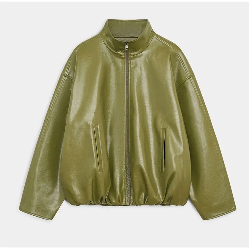Women's Leather 2-Piece Set | Jacket & Skirt, Pants or Dress | Street Style Party Suit | Autumn