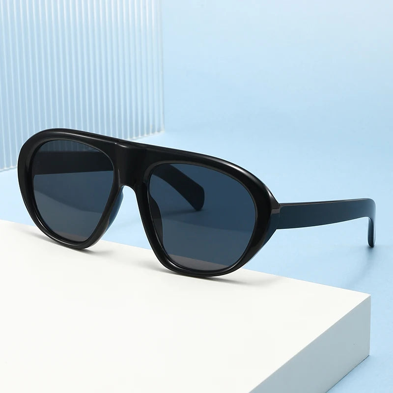 Óculos de Sol Oversized Aviador Retrô Vintage UV400 Unissex para Uso ao Ar Livre