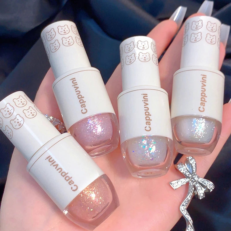 Sombra Líquida Perlada com Glitter e Brilho Intenso Waterproof Longa Duração 6 Cores