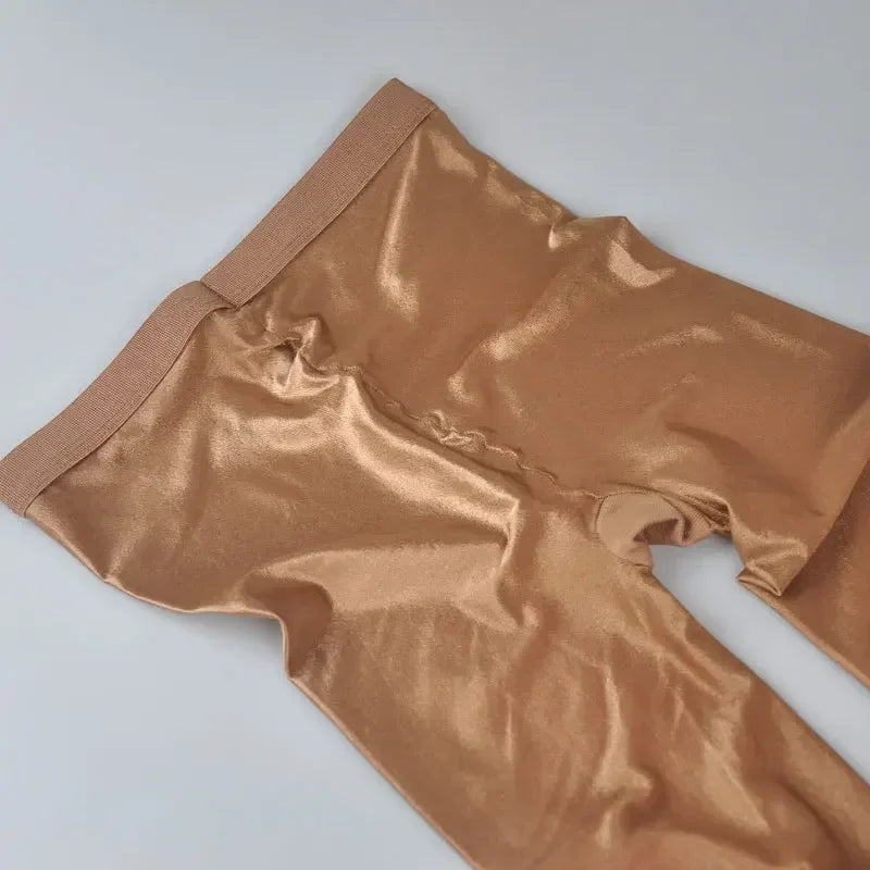 Meia-Calça Modeladora Brilhante 70D Feminina Acetinada para Dança e Festas