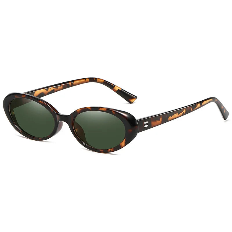 Óculos de Sol Oval Pequeno Retrô Vintage com Lentes Gradiente UV400 Unissex