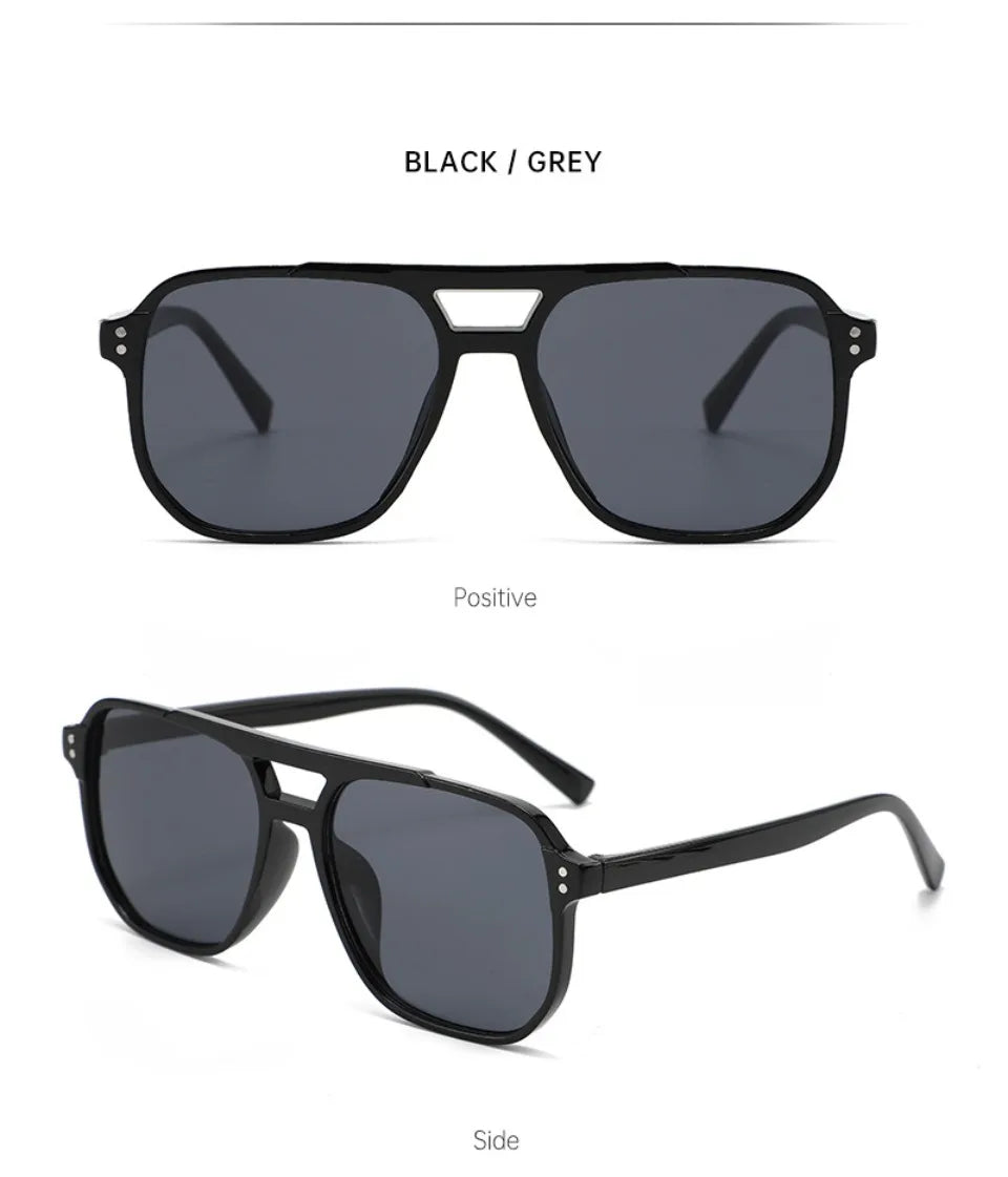 Óculos de Sol Quadrado Punk Retrô Feminino com Proteção UV400 para Praia e Viagem