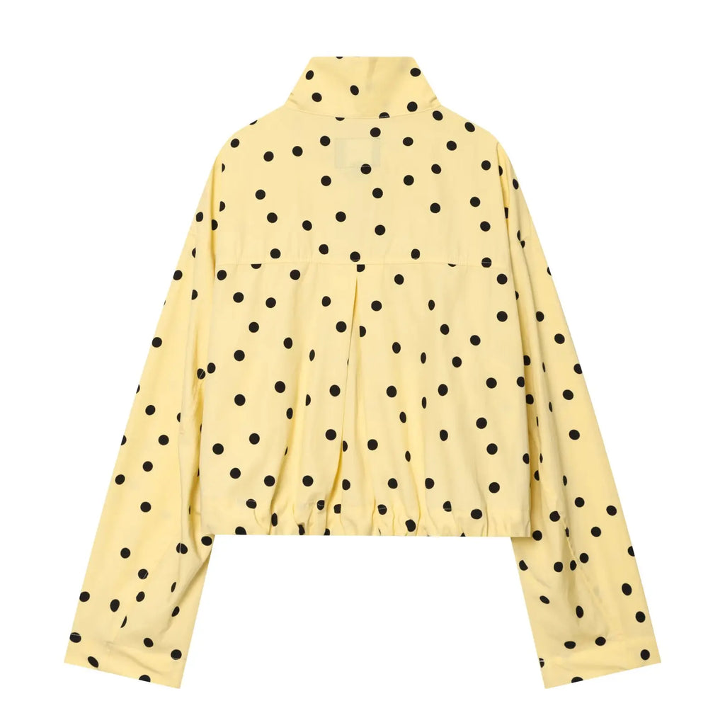 Women's Polka Dot Jacket & Shorts Set – Chic 2-Piece Street Style Suit