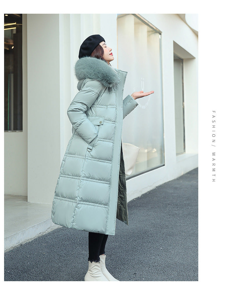 Women's X-Long Padded Parka – Faux Fur Collar Cotton Jacket | 8 Colors M–XXL
