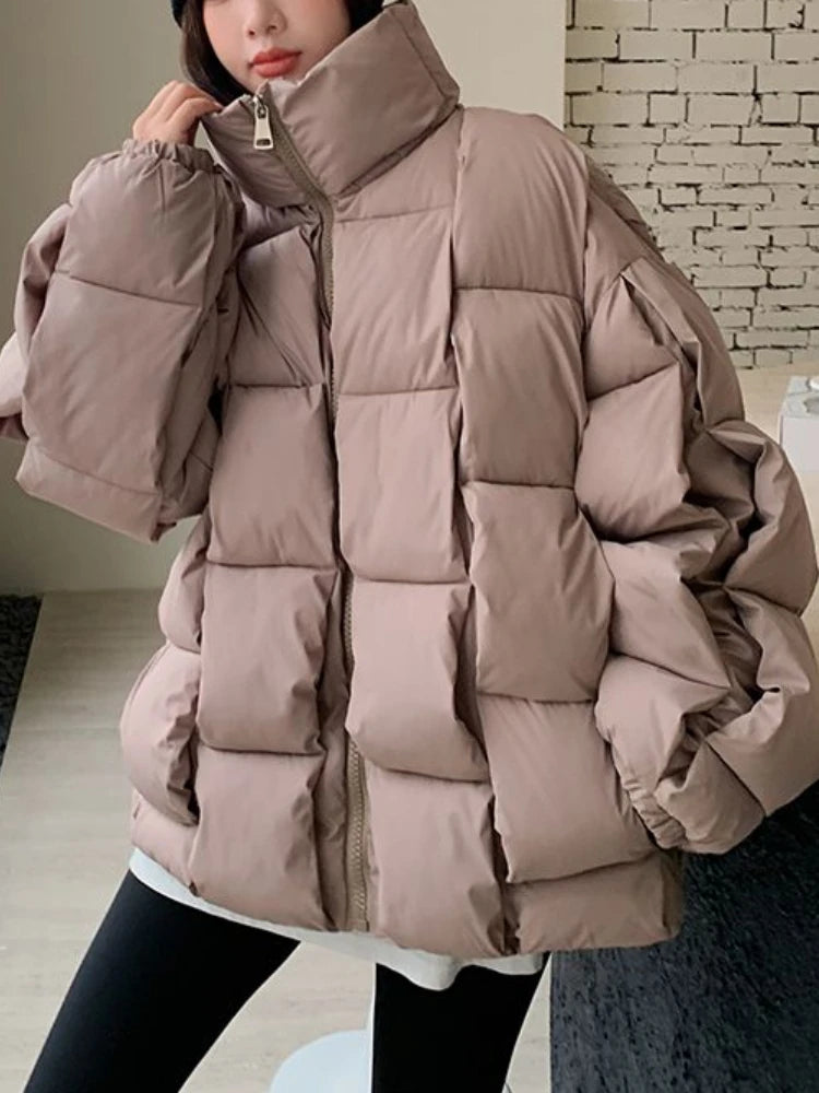 Women's Winter Jacket – Loose Thick Cotton Coat | Office Lady High Street Style