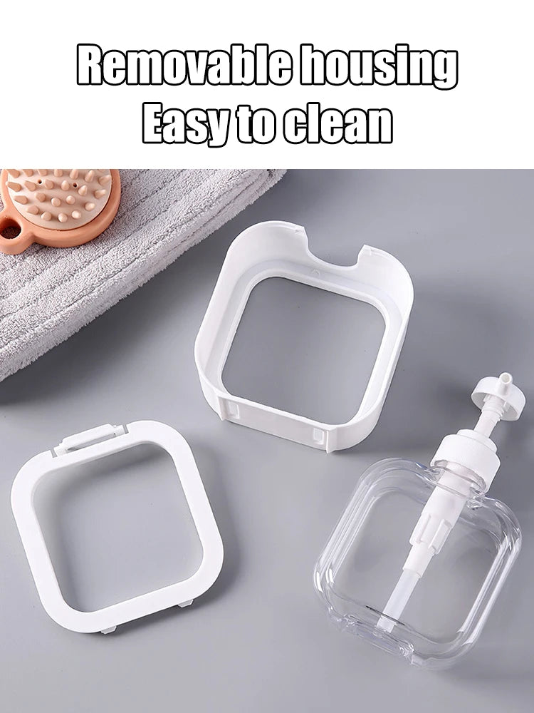 Dispenser de Sabão Plástico Transparente 300ml e 500ml para Banheiro, Cozinha e Viagem