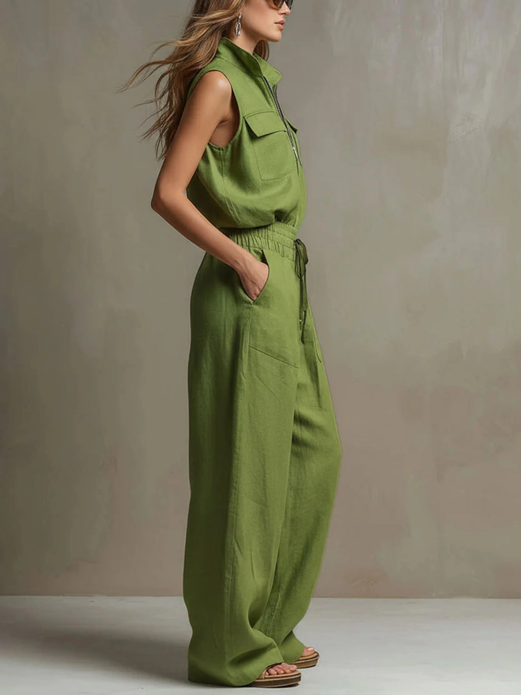 Women's 2-Piece Tank Top & Wide Leg Pants Set – Casual Summer Suit