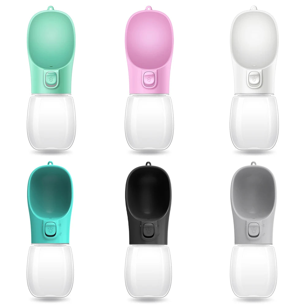 Garrafa de Água Portátil para Cães e Gatos Anti-Vazamento para Passeios 300ml 350ml 550ml