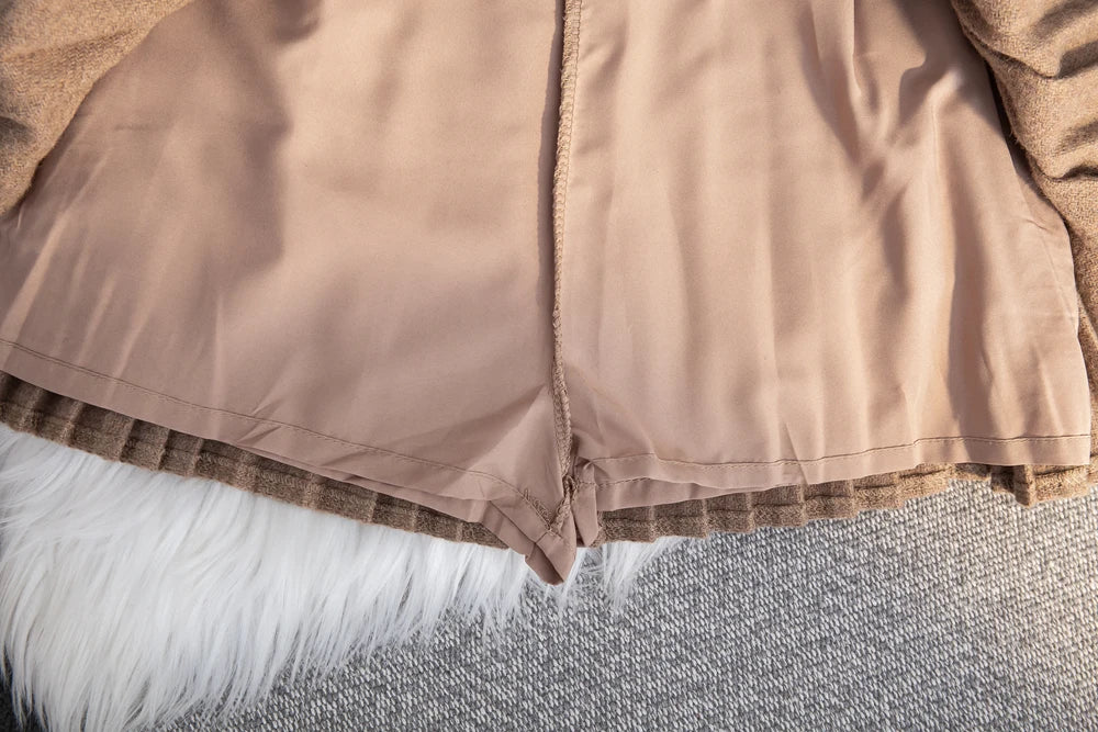 Women's Plaid Woolen Pleated Mini Skirt – High Waist Preppy Y2K Korean Style | Autumn Winter