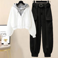 Women's Knitted 3-Piece Set – High-Neck Slim Fit Elegant Autumn Winter Ensemble