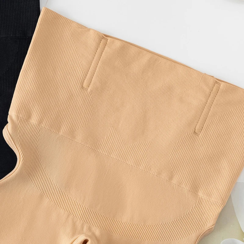 Calcinha Modeladora de Cintura Alta com Levanta Bumbum Slim Shorts Feminina em Nylon e Elastano