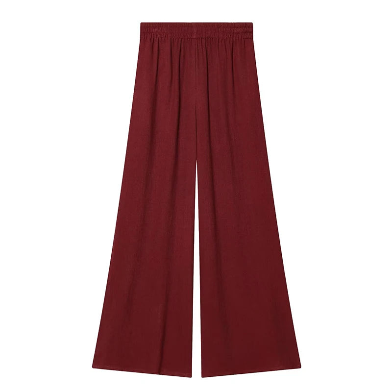 Women's Office Blazer & Wide Leg Pants Suit – Elegant 2-Piece Power Set