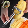 Descascador de Legumes e Frutas em Aço Inox Multifuncional 2 em 1 e 4 em 1 para Cozinha