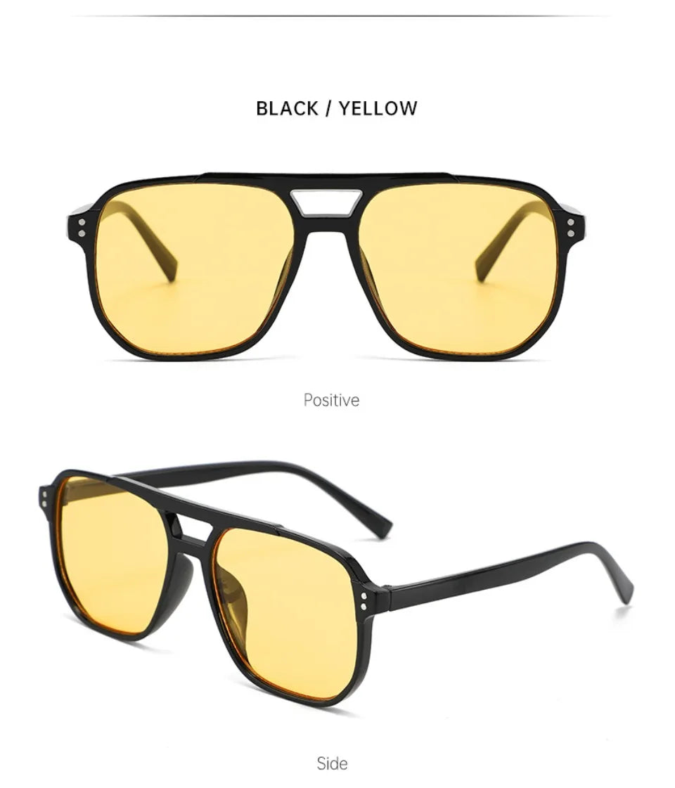 Óculos de Sol Quadrado Punk Retrô Feminino com Proteção UV400 para Praia e Viagem